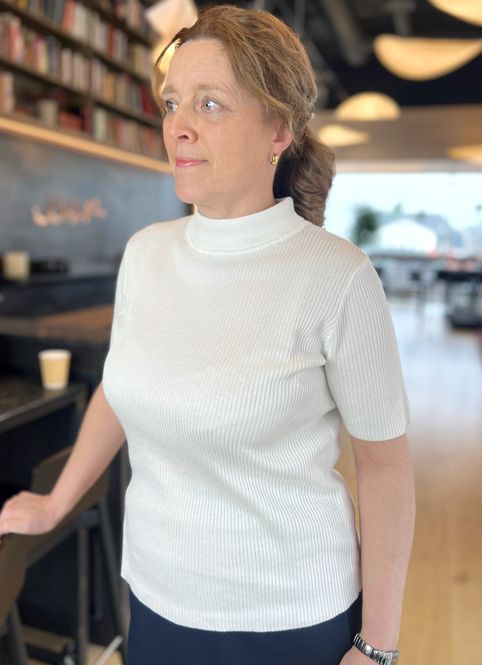 Hovedbilde Nina ribb-topp offwhite