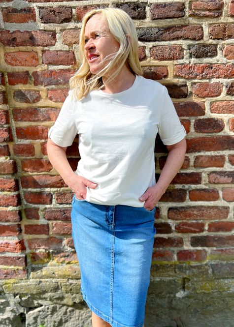 Hovedbilde Janne olaskjørt lys denim
